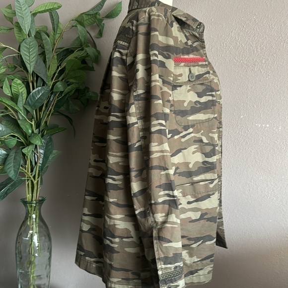 Caslon camouflaged print shirt jacket - Picture 6 of 8